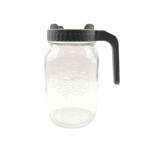 Groddlock grå med glasburk stående